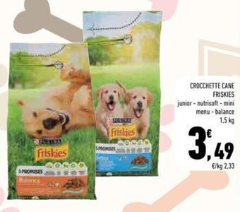 Conad CROCCHETTE CANE FRISKIES 1,5 kg offerta