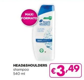 Acqua & Sapone HEAD&SHOULDERS shampoo 540 ml offerta