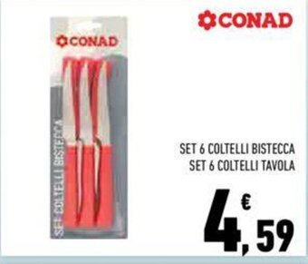 Conad SET 6 COLTELLI BISTECCA SET 6 COLTELLI TAVOLA offerta