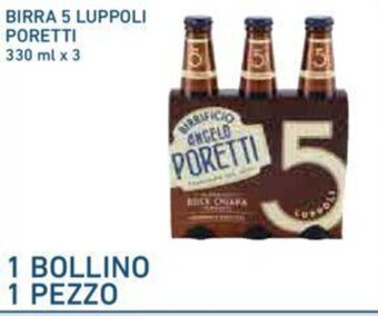 Conad BIRRA 5 LUPPOLI PORETTI 330 ml x 3 offerta