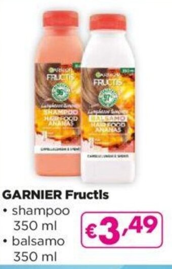 Acqua & Sapone GARNIER Fructis • shampoo 350 ml balsamo 350 ml offerta