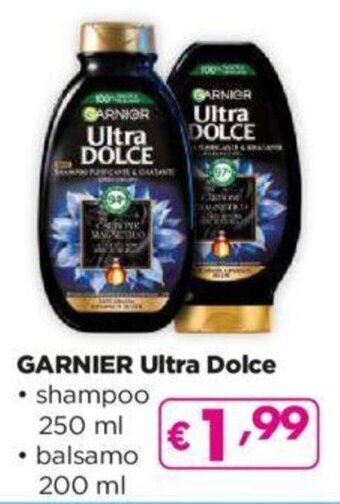 Acqua & Sapone GARNIER Ultra Dolce • shampoo 250 ml • balsamo 200 ml offerta