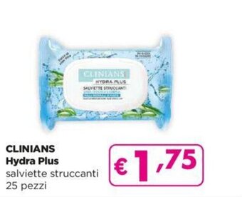 CLINIANS Hydra Plus salviette struccanti 25 pezzi