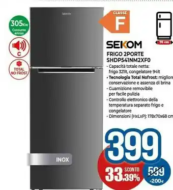 Expert Sekom SHDP541NM2XF0 Frigo 2 Porte offerta