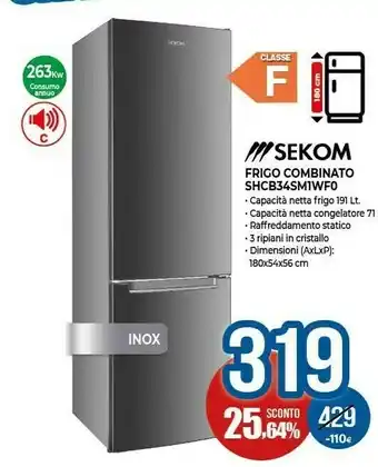 Expert Sekom SHCB34SM1WF0 Frigo Combinato offerta