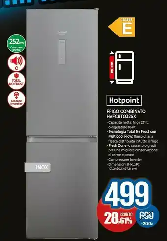 Expert Hotpoint Hotpiont HAFC8TO32SX Frigo Combinato offerta