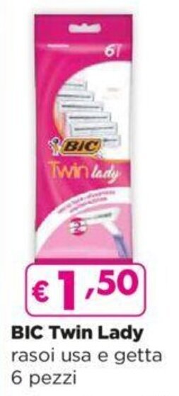 Acqua & Sapone BIC Twin Lady rasoi usa e getta 6 pezzi offerta