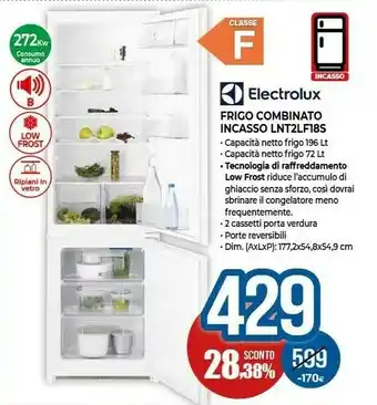 Expert Eletrolux LNT2LF18S Frigo Combinato offerta