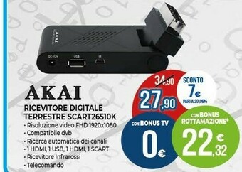Akai Ricevitore Digitale Terrestre Scart26510k