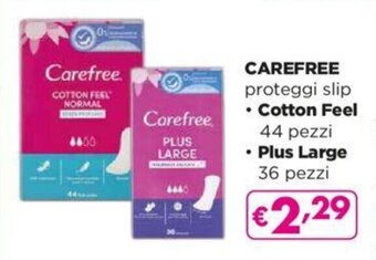 Acqua & Sapone CAREFREE proteggi slip • Cotton Feel 44 pezzi • Plus Large 36 pezzi offerta