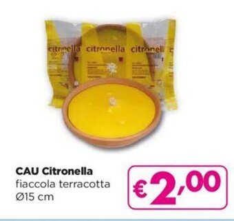 Acqua & Sapone CAU Citronella fiaccola terracotta Ø15 cm offerta