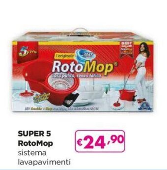 Acqua & Sapone SUPER 5 RotoMop sistema lavapavimenti offerta