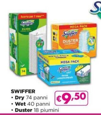 Acqua & Sapone SWIFFER Dry 74 panni • Wet 40 panni • Duster 18 piumini offerta