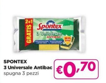 Acqua & Sapone SPONTEX 3 Universale Antibac spugna 3 pezzi offerta