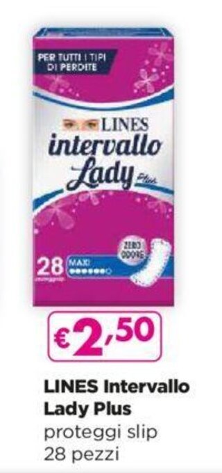 Acqua & Sapone LINES Intervallo Lady Plus proteggi slip 28 pezzi offerta