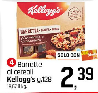 Famila Superstore Barrette ai cereali Kellogg's g.128 offerta