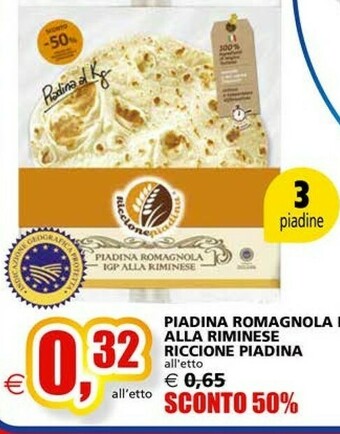 Il Gigante Piadina Romagnola Igp Alla Riminese Riccione Piadina offerta