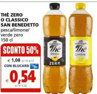 Il Gigante San Benedetto Thè Verde Zero 1500 G(ml) offerta