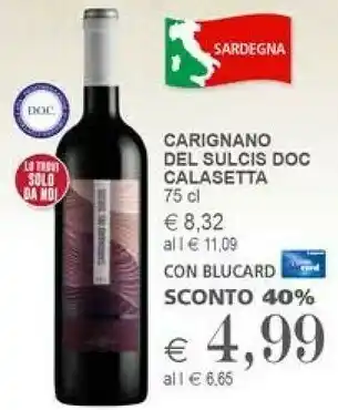 Calasetta Carignano Del Sulcis DOC 750 Ml