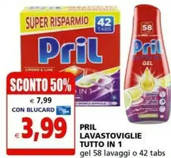 Il Gigante Pril Lavastoviglie Tutto In 1 offerta