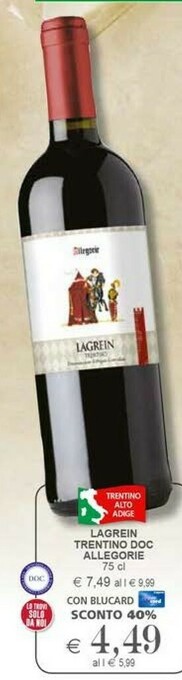Il Gigante Allegorie Lagrein Trentino DOC offerta