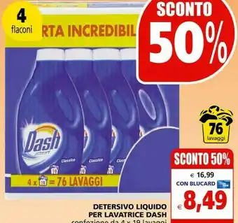 Il Gigante Dash Detersivo Liquido Per Lavatrice offerta