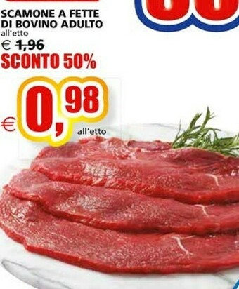 Il Gigante Scamone A Fette Di Bovino Adulto offerta