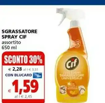 Il Gigante Cif Sgrassatore Spray offerta