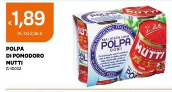 Ekom POLPA DI POMODORO MUTTI G 400X2 offerta