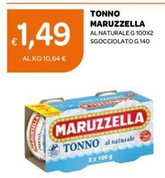 Ekom TONNO MARUZZELLA AL NATURALE G 100X2 SGOCCIOLATO G 140 offerta