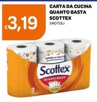 Ekom CARTA DA CUCINA QUANTO BASTA SCOTTEX 3ROTOLI offerta