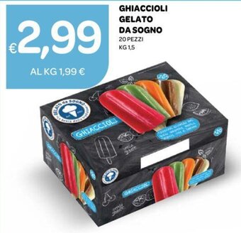 Ekom GHIACCIOLI GELATO DA SOGNO 20 PEZZI KG 1,5 offerta