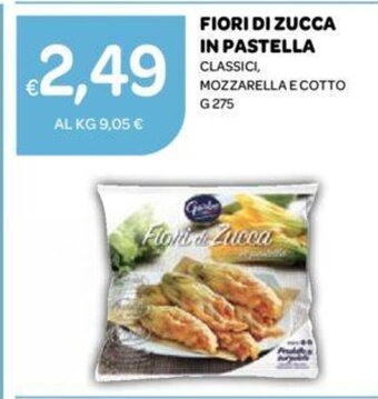 Ekom FIORI DI ZUCCA IN PASTELLA CLASSICI, MOZZARELLA E COTTO G 275 offerta