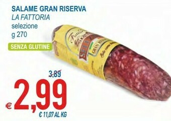 MD Discount La Fattoria Salame Gran Riserva Selezione Senza Glutine offerta