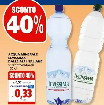 Il Gigante Levissima Acqua Naturale Dalle Alpi Italiane 1500 G(ml) offerta