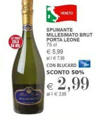 Il Gigante Porta leone Spumante Millesimato Brut offerta
