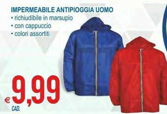 MD Discount Impermeabile Antipioggia Uomo offerta