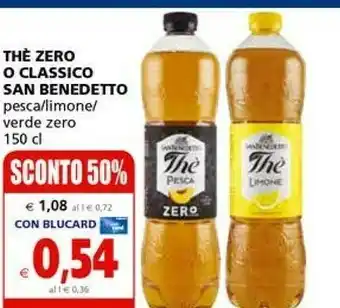 Il Gigante San Benedetto Thè Zero Zucchero Pesca 1500 G(ml) offerta
