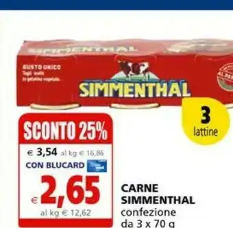 Il Gigante Simmenthal Carne 210 G offerta