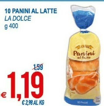 MD Discount La Dolce Panini Al Latte 400 G(ml) offerta