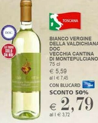 Bianco Vergine Della Valdichiana Vecchia Cantina 750ml