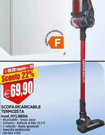 Il Gigante Termozeta Scopa Ricaricabile Mylibera offerta