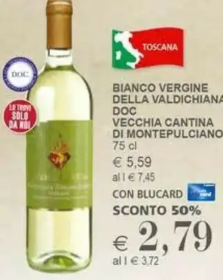 Il Gigante Bianco Vergine Della Valdichiana Vecchia Cantina 750ml offerta