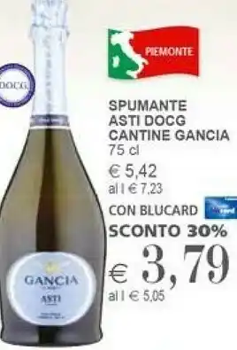 Il Gigante Cantine Gancia Spumante Asti Docg offerta