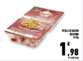 Conad Superstore PETALI DI BACON NEGRONI 2X 50G offerta