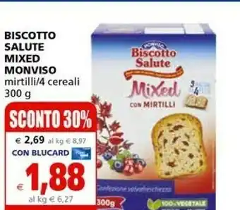 Il Gigante Monviso Biscotto Salute Con Mirtilli 300 G(ml) offerta