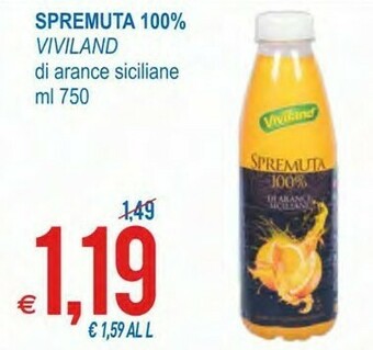 MD Discount Viviland Spremuta 100% Di Arance Siciliane offerta
