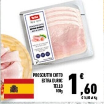 Conad Superstore PROSCIUTTO COTTO EXTRA DUROC TELLO 100g offerta