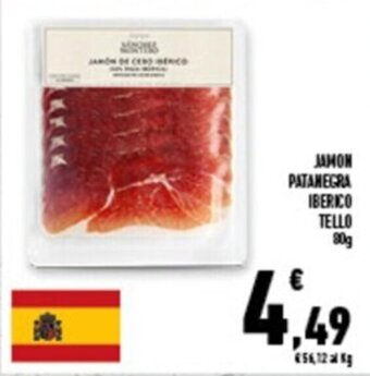 Conad Superstore JAMON PATANEGRA IBERICO TELLO 80G offerta