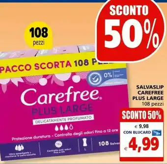 Il Gigante Carefree Salvaslip Plus Large offerta
